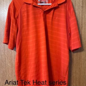 Ariat Men’s Short-Sleeve Polo in Orange